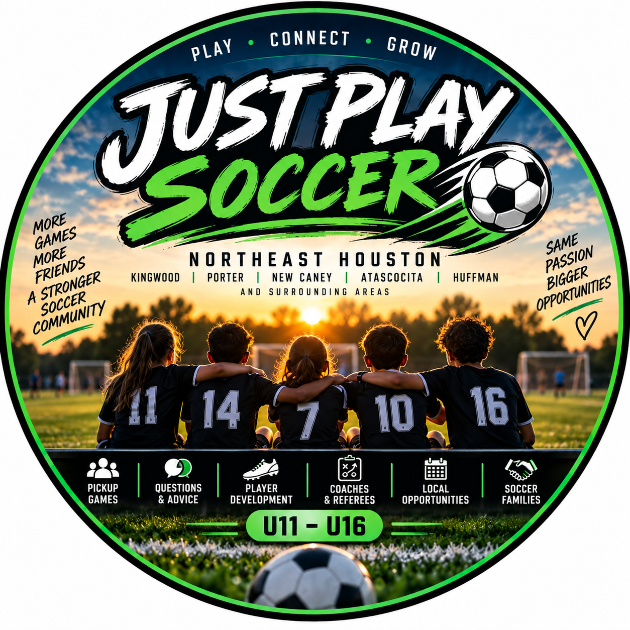 Just Play Soccer - Northeast Houston youth soccer community